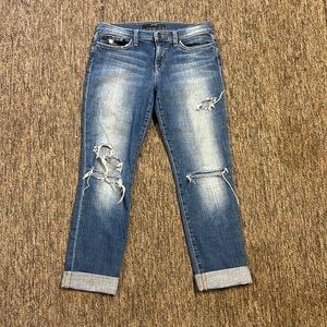 Joe’s straight leg destroyed jeans size 28 cuffed jeans